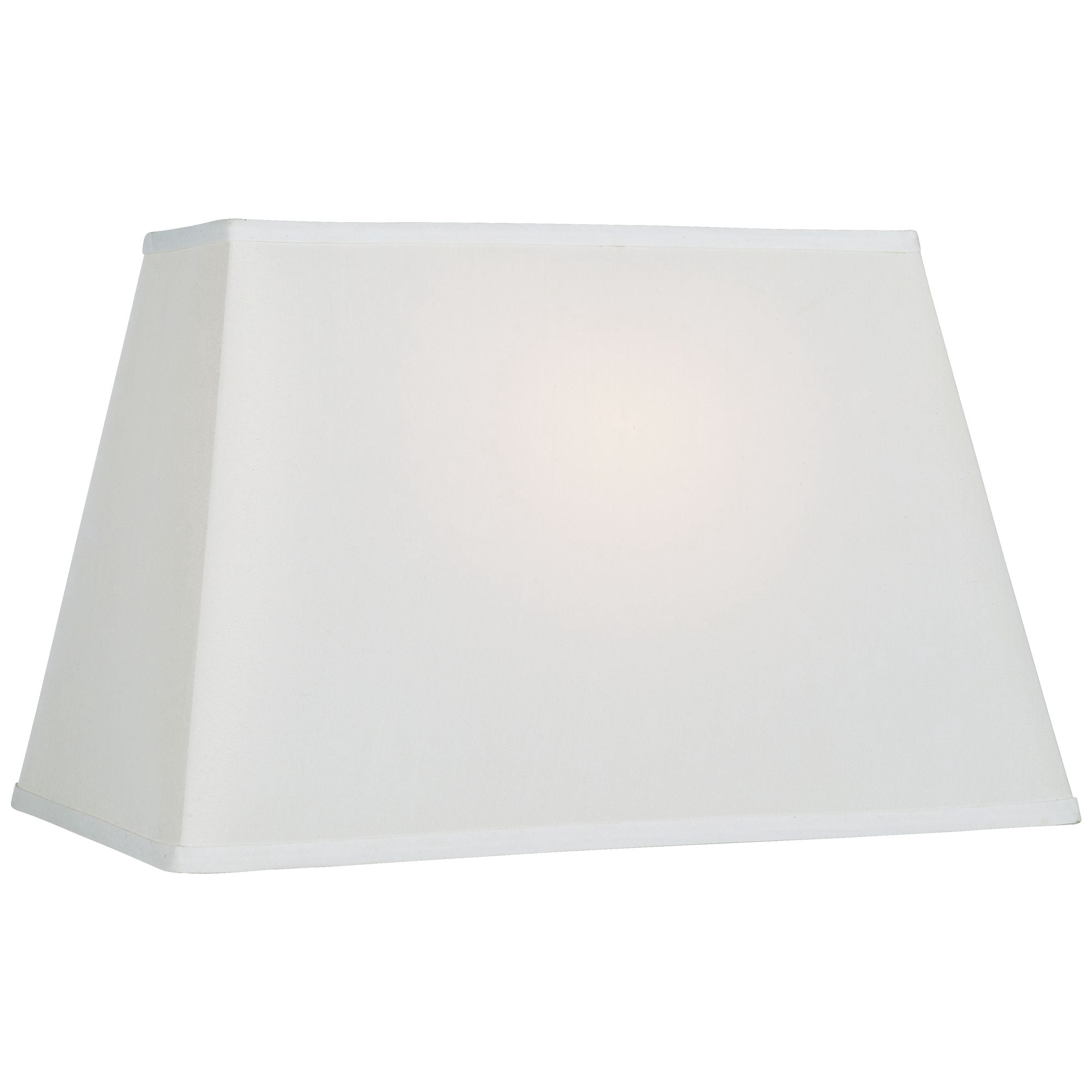 Springcrest Set of 2 Rectangular Lamp Shades White Large 14" Wide x 6" Deep at Top 18" Wide x 12" Deep at Bottom 12" High Spider Harp Finial