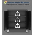 thumbnail image 6 of Metal Storage Cabinet, Rolling Tool Cabinet with 2 Adjustable Shelves and Locks & 4 Wheels, Heavy Duty & Rust Resistant Tool Cart, Storage Cabinet for Garage, Warehouse, Office, Black, 6 of 9