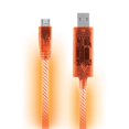 thumbnail image 1 of Micro Usb Charging Cable Electroluminscent Micro USB Cable Charging & Data Sync Light Up LED Visual Cable Cord Orange for Android Cell Phone Samsung LG HTC Nokia Motorola OnePlus Smartphone Tab Tablet, 1 of 7