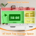 thumbnail image 3 of DreamCurship Computer Desk with Hutch,  White Desk with 4 Drawers and Storage Shelves, Home Office Desk with Bookshelf,  White, 3 of 8