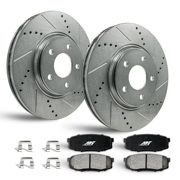 APF Rear Brake Kit Rotors and Pads for Dodge Caliber 2007-2012