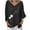 Black##1, variant on Jsaierl Womens Tops 3/4 Length Sleeves Summer Cute V Neck T Shirts Graphic Elegant Tunic Blouses Three Quarter Sleeve Tee 2024