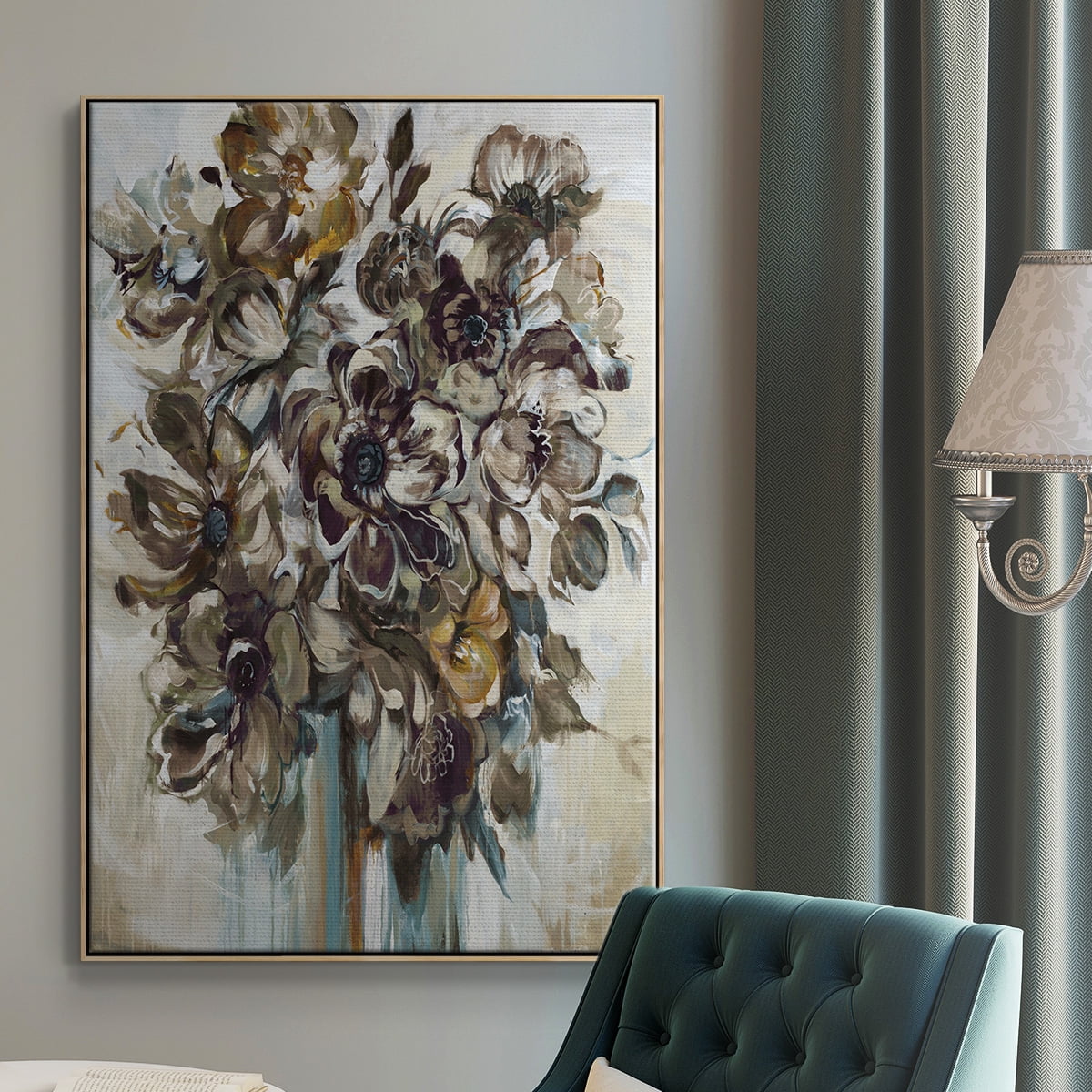 Wild At Heart VI Framed Premium Gallery Wrapped Canvas - Ready to Hang - 25 x 37 - Natural Wood Floating Frame