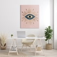 thumbnail image 2 of Evil Eye Glam Boho Pattern Bold Blue Pink 36 in x 48 in Painting Canvas Art Print, by Stupell Home Décor, 2 of 7