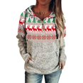 thumbnail image 3 of Sudadera con capucha para mujer con estampado de manga larga informal suelta para Navidad Fridja  fksj3700, 3 of 4