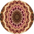 thumbnail image 1 of Ahgly Company Machine Washable Indoor Round Transitional Construction Cone Orange Area Rugs, 5' Round, 1 of 7