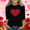 thumbnail image 1 of Blusas y camisas de manga larga con cuello redondo y estampado infantil, manga 3/4/cuello redondo tres cuartos, camisa y top para niños, top de poliéster para niños, 1 of 5