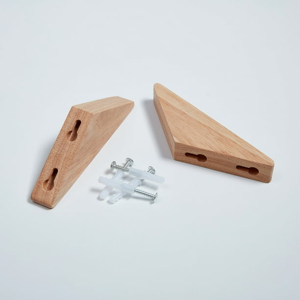 Perchero de pared con 4 ganchos plegables Percheros de madera maciza Gancho de pared para JAMW Sencillez Walmart en linea