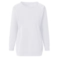 thumbnail image 3 of Jsaierl Womens Sweatshirts Loose Fit Solid Color Sweatshirts Crewneck Tunic Sweater Tops Comfort Long Sleeve Shirts, 3 of 3