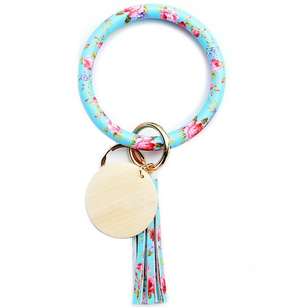 Llave para las mujeres de cuentas llavero anillo pulsera SilKeychain pulsera pulsera linda pulsera de silicona