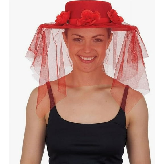 Red Hat - Garden Party - Royals - Deluxe Costume Accessory - Women