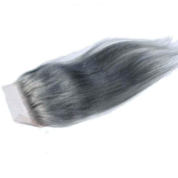 Foxy Silver (Foxy Closure - 10" HH Lace) - Unprocessed Brazilian Remy Closure in 34