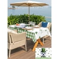 thumbnail image 4 of St. Patrick's Day Outdoor Tablecloth - 60x84 Inch Rectangle Dining Table Cover, Cute Puppy Shamrock Hat Dog Green Plaid Waterproof Outdoor Table Cloth with Umbrella Hole & Zipper for Picnic/Patio, 4 of 7