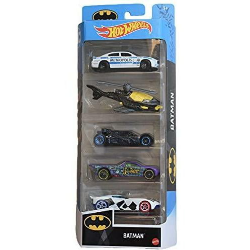 Batman 5/5 FYF63 DC Comics Track Stars Justice League Batmobile Short Card Hot Wheels Mattel 2019