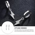 thumbnail image 3 of 1 Pair Diamond-studded Thunderstreak Ear Clips Delicate Stylish Street Eardrop, 3 of 4