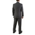thumbnail image 3 of Studio18 Mens 53 Slim Fit Sateen Striped Lapel Formal Tuxedo Suit Set - Grey - 40R, 3 of 3