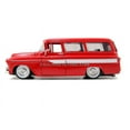 thumbnail image 2 of Jada Toys 96986 1957 Chevrolet Suburban Stripes & Extra Wheels Just Trucks Series 1 by 24 Diecast Model Car, Red & White Car Play Vehicle, 2 of 2
