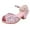 Pink, variant on REDARER Girls Sandals Closed Toe Heels Wedding Party Shoes Sequins Bow for Toddler,13.5