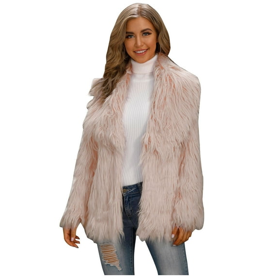 asdoklhq Womens Clearance Coats Plus Size Women's Winter Warm Coat Jacket Cardigan Cocktail Club Party Outwear