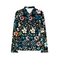 thumbnail image 4 of Wanfds Green Trendy Casual Tops For Women 2024 V-Neck Button Down Top XXXL, 4 of 5