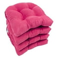 thumbnail image 1 of 16-inch Solid Micro Suede U-shaped Tufted Chair Cushions (Set of 4), 1 of 2