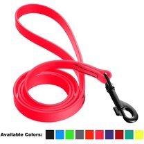 DogLine - Biothane Waterproof Dog Leash Strong Coated Nylon Webbing with Black Hardware Odor-Proof for Easy Care Clean High Performance for Small or Large Dogs(Neon Pink: Width 3/4" | L: 72"(6ft))