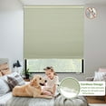 thumbnail image 4 of MiLin No Drill Cellular Shades - Cordless Cellular Blinds No Tools for Indoor Windows Bottom Up Blinds Tension Shades Easy to Install for Home Office (Blackout, Creamy, 24" W X 55" H), 4 of 6