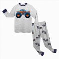thumbnail image 4 of TOWED22 Little Boys Pajamas 2Pcs Long Sleeve Crewneck Top and Elastic Waist Pants Cotton Print Sleepwear Pjs Toddlers 6-12 Months 12-24 Months 2t 3t 4t 5t 6t 7t 8t 9t Children,Grey,5-6 Y, 4 of 9
