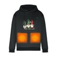 thumbnail image 6 of Bcresic Deals,Unisex Heated Hoodies Soft Fleece Electric Heating Hoodie for Men Women Lightweight Kangaroo Pocket Winter Sweatshirt 5 Zones Heating Fleece Hooded(Black,XXXL), 6 of 9
