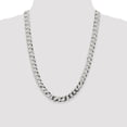 thumbnail image 5 of White Sterling Silver chain Curb Men's 24 in 9.75 mm, 5 of 5