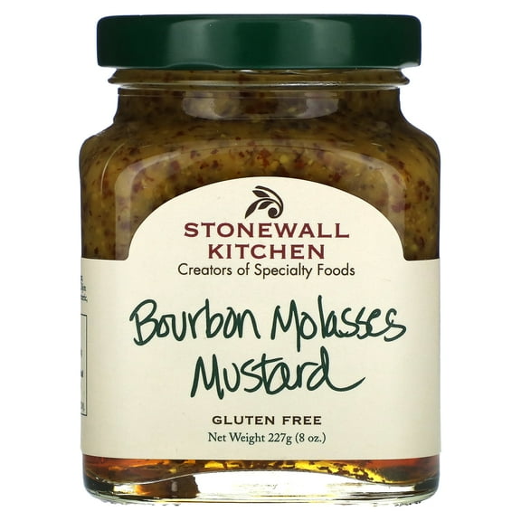 Stonewall Kitchen Bourbon Molasses Mustard, 8 Ounce Jar