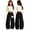 Black, variant on Kids Girls School Uniform Pants High Waist Red Trendy Sweatpants With Pockets Preppy Clothes Size 5-6 Years