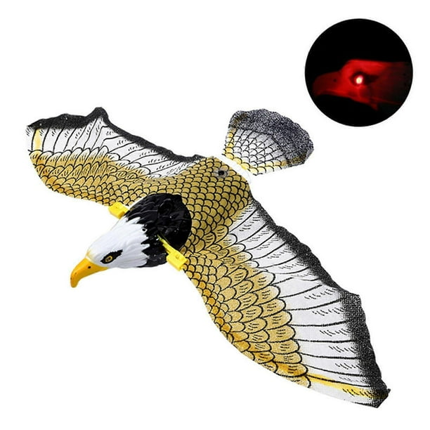 Electric Flying Eagle Hanging Cat Toy with Sounds & Lights - Interactive Teaser Toy for Cats, Bird Simulation Flying Toy