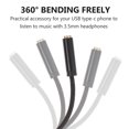 thumbnail image 3 of FESTFENDS Câble Adaptateur Casque Usb C 1Pcs 12.5x0.4in Noir pour Usage Quotidien, 3 of 8