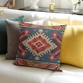 thumbnail image 3 of Throw Pillow Covers, Aztec Kilim Home Art Decor, Cushion Couch Sofa Cases, Oil Painting Pillowcases for Bedroom, Living Room, Geometric Tribal Decorative, 3 of 5
