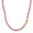 Pink Glass, variant on Green Color Murano Style Beaded Necklace with Pixiu Charm in Goldtone 20 Inches