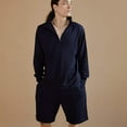 thumbnail image 3 of Men's Loose Fit Quarter Zip Fleece Pullover Sweatshirt, 3 of 11