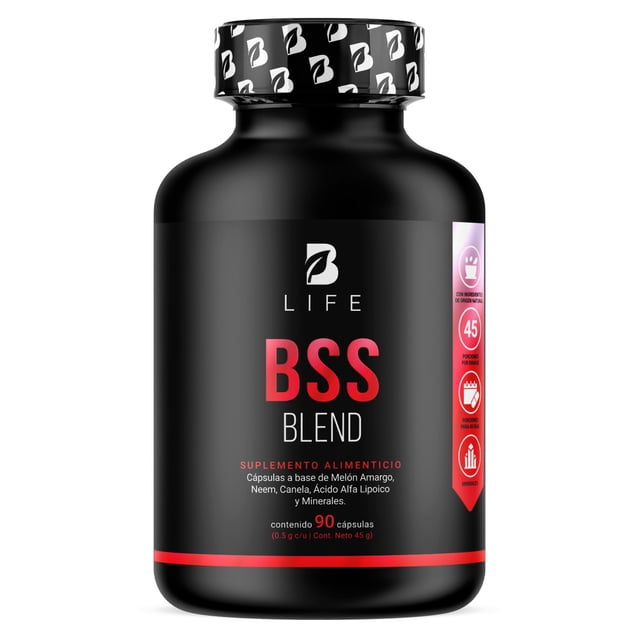 BSS Fórmula B Life Melón Amargo Ácido Alfa Lipoico Neem Canela Magnesio Zinc Cromo 90 Cápsulas
