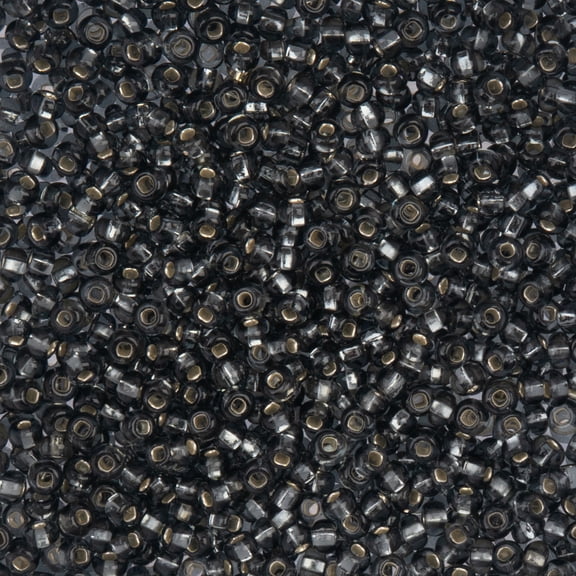 John Bead 8/0 Czech Glass Seed Beads 22 Grams Silver Lined Grey for DIY Arts Crafts Jewelry Bracelets Necklaces Earrings Phone Charm Making