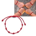 thumbnail image 2 of ZPAQI 2x Adjustable 7 Knots Braided Red String Anklets Bracelet for Success Prosperity, 2 of 16