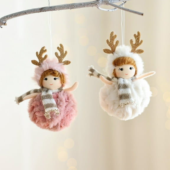 OEFNTAC Christmas Tree Doll Pendant Plush Hanging Ornament Small Cute Holiday Decoration Mini Kids Gift for Home Party Tree Decor Stocking Stuffer Soft Toy Accessories Christmas Tree Decorations