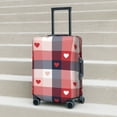 thumbnail image 3 of Wukai Heart Plaid Elastic Luggage Cover: Personalized Protection for Your Suitcase - Fits 19~29-inch, Washable & Durable Travel Companion-Medium, 3 of 8