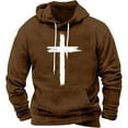 thumbnail image 1 of VBARHMQRT Weighted Hoodie Men's Fashion Printed Sportswear Plus Size Hoodie Top, 1 of 3