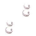 thumbnail image 1 of Sonducket 1 par de pendientes de gota de plata con de circón brillante, pendientes de tuerca circulares deslumbrantes, pendientes de moda Como se muestra 2Conjunto, 1 of 6