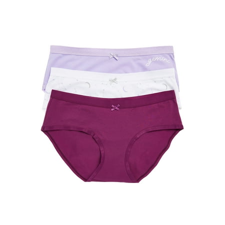 

No Boundaries Women s Zodiac Cotton Hipster 3-Pack