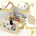 thumbnail image 5 of Resenkos 2-in-1 Rocking Horse Arch for Kids Montessori Climbing Toys with Arch Climber-Multicolor, 5 of 11