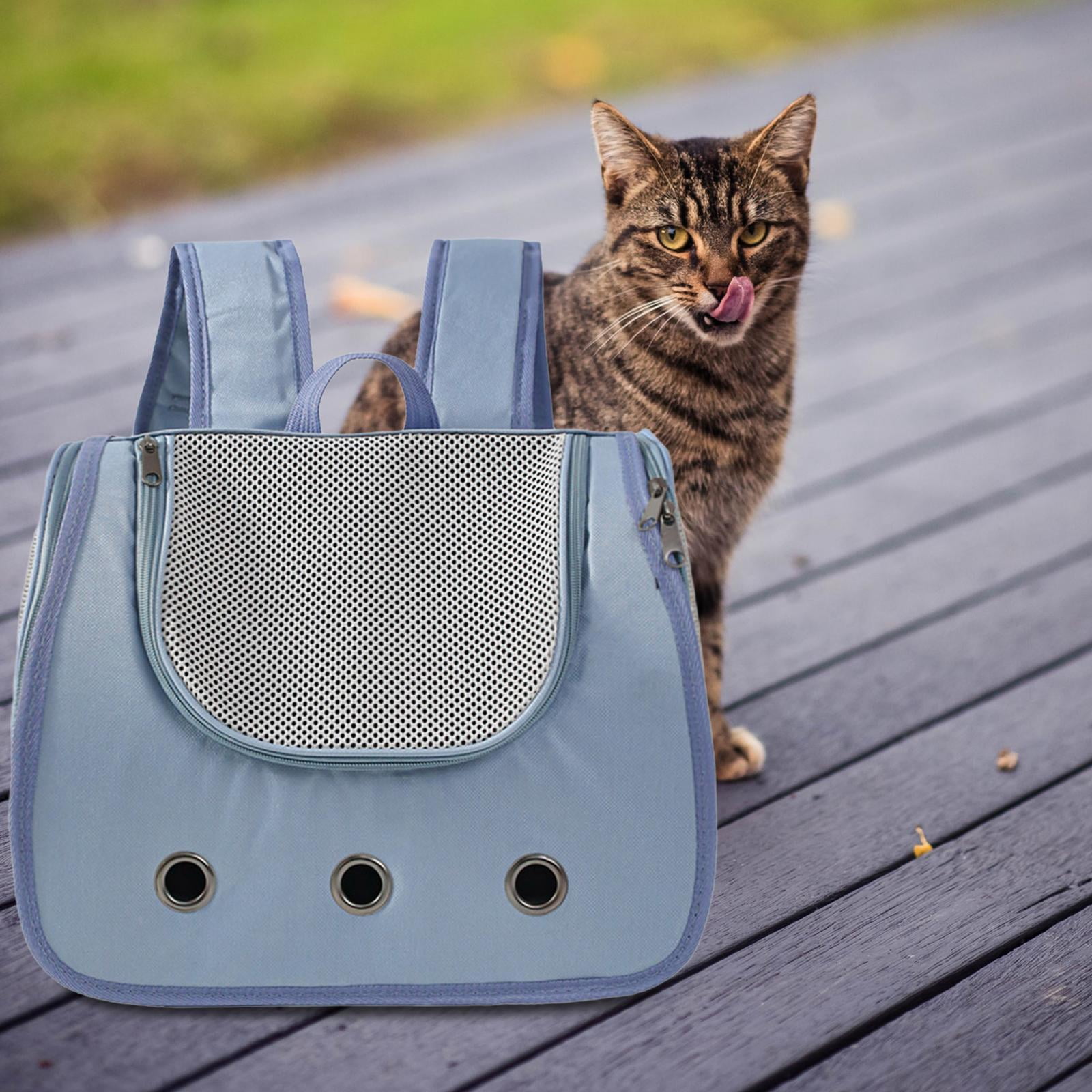 oshhnii Cat Backpack Carrier Comfortable Ventilation Portable Breathable Dog Cat Carrier Blue