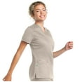 thumbnail image 3 of Landau ProFlex Tailored Fit Comfort Stretch 3-Pocket Scrub Top for Women 4160, 3 of 5