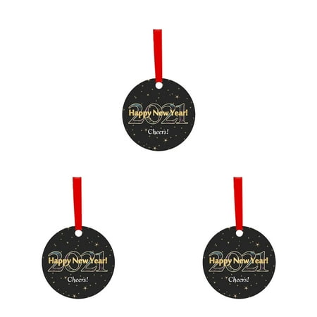 

TALKVE Simple lightweight and wear resistant 2021 New Year Wishes Pendant Home Christmas Tree Decoration