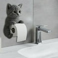 thumbnail image 5 of CARRFA Funny 3D Cat Toilet Roll Holder, Creative Cat Sculpture Paper Holder, Decorative Towel & Tissue Wall Mount for Bathroom Kitchen Decor Gifts for Cat Lovers, 5 of 10